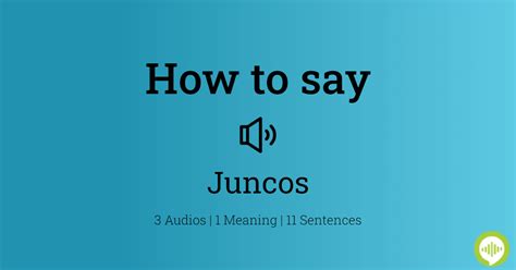 pronounce recompense|pronunciation of junco.